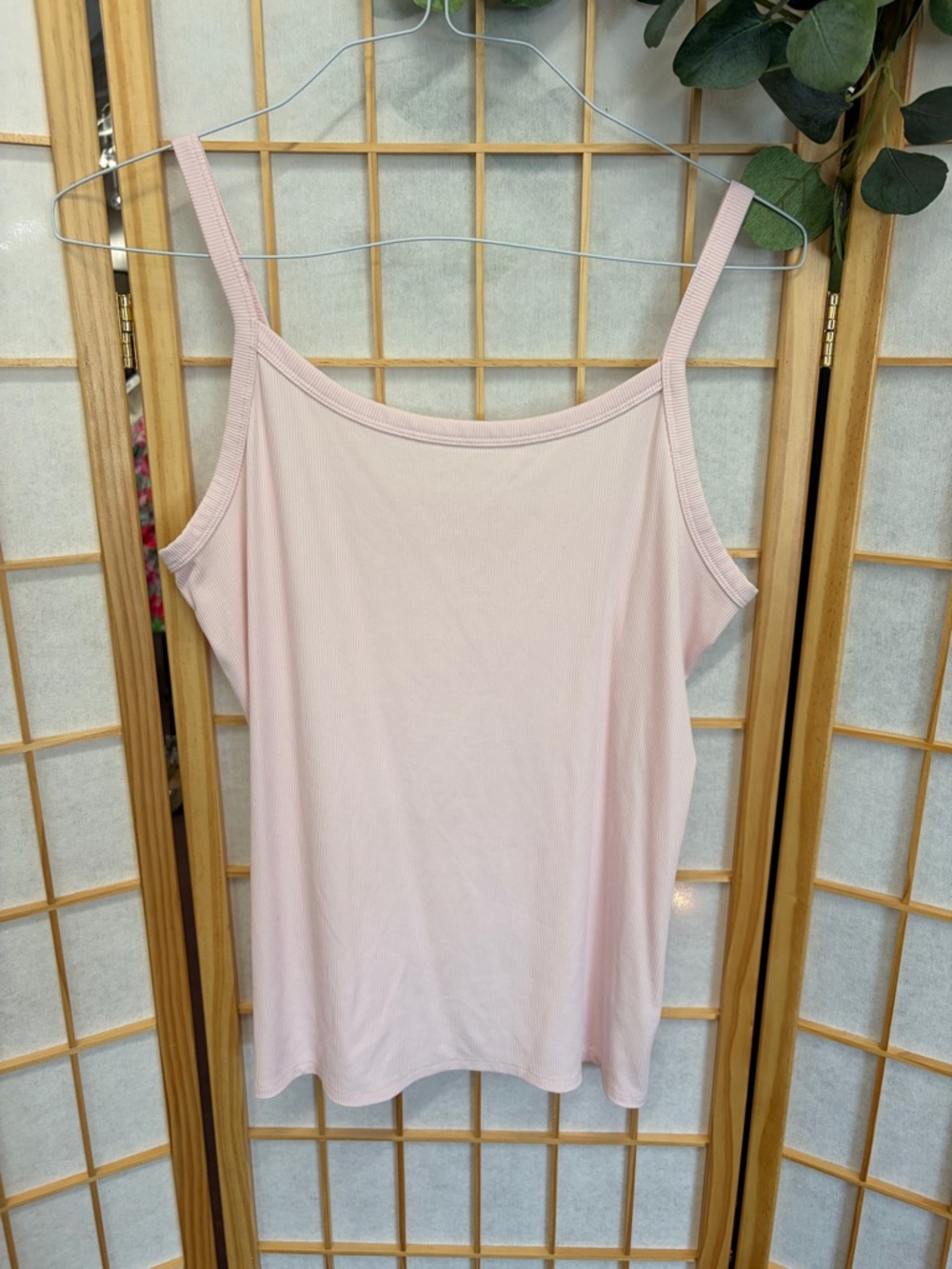 No Boundaries Light Pink Ribbed Camisole Tank